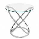 Стол журнальный SIGNAL EOS C прозрачный/хром